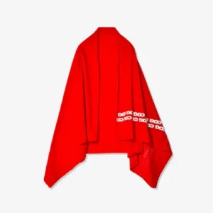 CDG Airline Print Stole Red Front