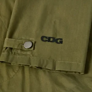 CDG Alpha Industries Anorak Khaki Logo