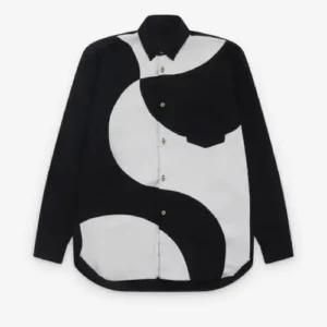 CDG Shirt Men's Contrast Shapes Shirt Black/White Front