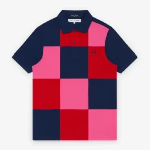 CDG Shirt Men's Fred Perry Short Sleeve Polo Front View