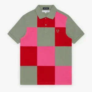 CDG Shirt Men's Fred Perry Short Sleeve Polo Front
