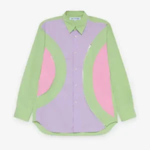 CDG Shirt Men's Zip Panelled Shirt Front