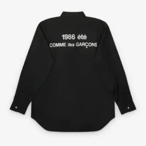 CDG1986 Été Staff Shirt Black Back Side