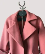 Comme Des Garcons Japan Pink Wool Long Jacket AD2014 Front