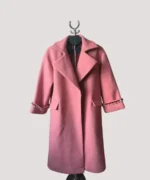 Comme Des Garcons Japan Pink Wool Long Jacket AD2014 Front