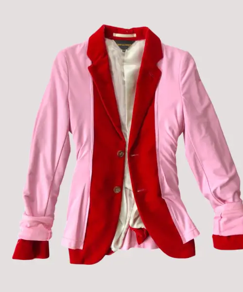 Comme Des Garcons Velvet Layered Stretch Jacket Comme Des Garcons Velvet Layered Stretch Jacket Front Side