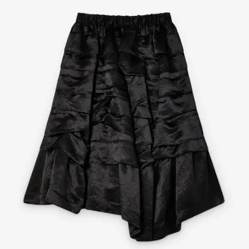 Comme des Garçons Acetate Ruffled Skirt Black Comme des Garçons Acetate Ruffled Skirt Black Front