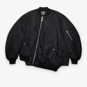 Comme des Garçons Asymmetric Bomber Jacket Black Front Side