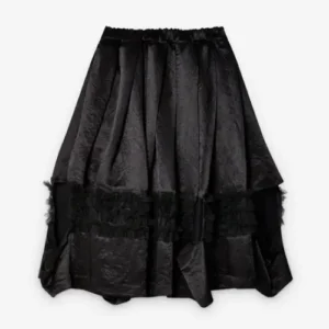 Comme des Garçons Cut Out Ruffle Skirt Black Front Side