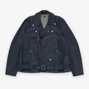 Comme des Garçons Denim Biker Jacket Front
