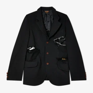 Comme des Garçons Gabardine Garment Treated Jacket Black Front