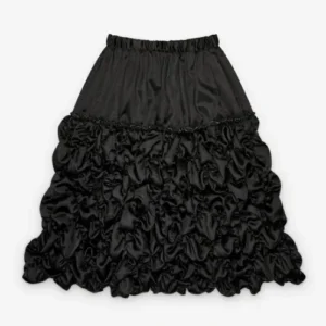 Comme des Garçons Gathered Skirt Black Front