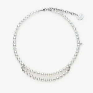 Comme des Garçons Mikimoto Necklace Silver Full
