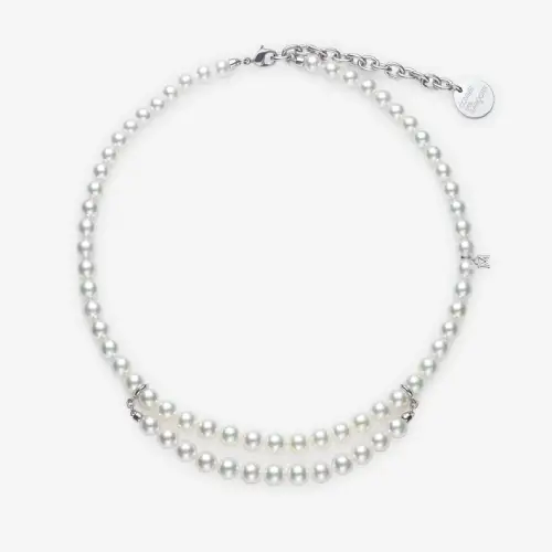 Comme des Garçons Mikimoto Necklace Silver Comme des Garçons Mikimoto Necklace Silver Full