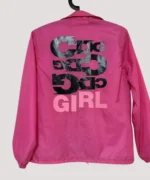 Comme des Garcons Pink Nylon Jacket Women Back Side