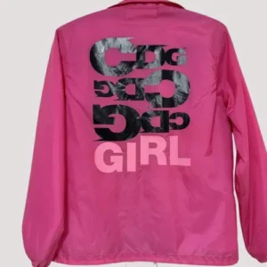 Comme des Garcons Pink Nylon Jacket Women Back Side