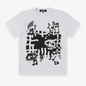 Comme des Garçons Print T-Shirt White Front Side