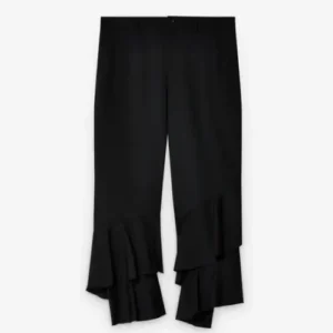 Comme des Garçons Ruffled Pants Black Front Side