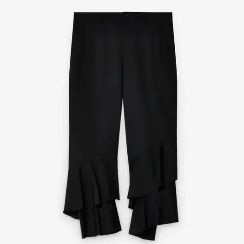 Comme des Garçons Ruffled Pants Black Comme des Garçons Ruffled Pants Black Front Side