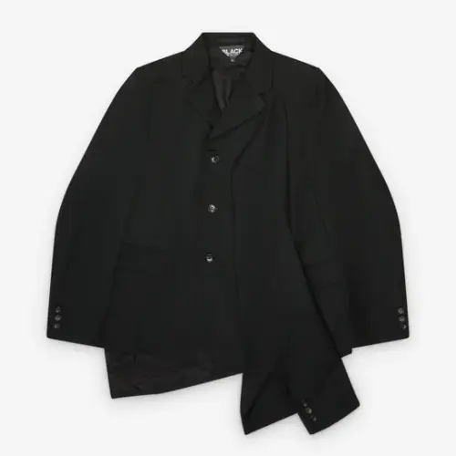 Comme des Garçons Sleeve-Detail Jacket Black Comme des Garçons Sleeve-Detail Jacket Black Front Side view