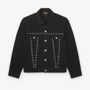 Comme des Garçons Studded Trucker Jacket Black Front Side