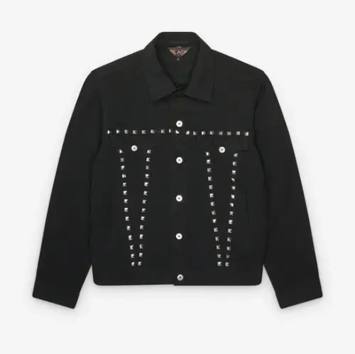 Comme des Garçons Studded Trucker Jacket Black Comme des Garçons Studded Trucker Jacket Black Front Side