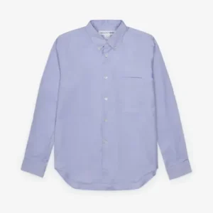CDG Shirt Forever Men's Cotton Shirt Blue Oxford Front