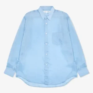 CDG Shirt Forever Men's Cupra Taffetas Narrow Classic Shirt Blue Front