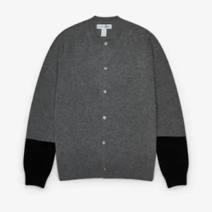 CDG Shirt Forever Men's Round Neck Contrast Cardigan Front