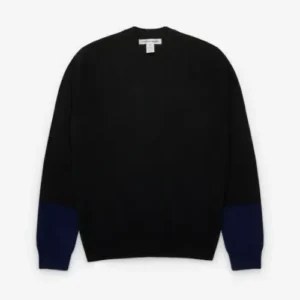 CDG Shirt Forever Men's Round Neck Contrast Jumper Front View