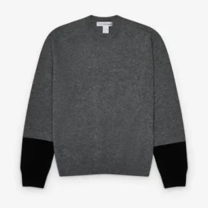 CDG Shirt Forever Men's Round Neck Contrast Jumper Front