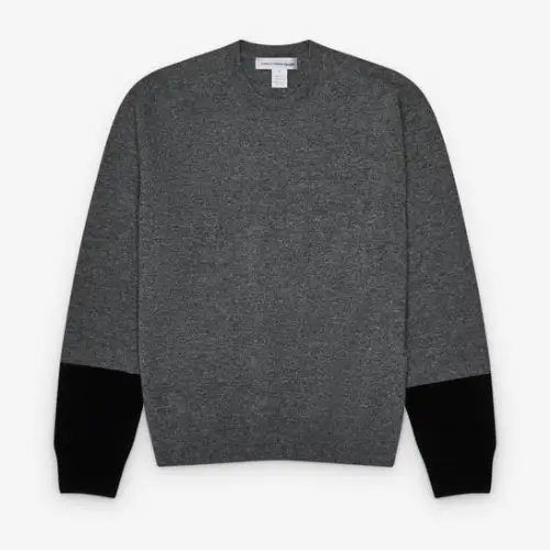 CDG Shirt Forever Men's Round Neck Contrast Jumper CDG Shirt Forever Men's Round Neck Contrast Jumper Front